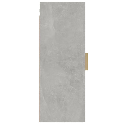 Armadietto Pensile a Parete Grigio Cemento 34,5x34x90 cm - homemem39