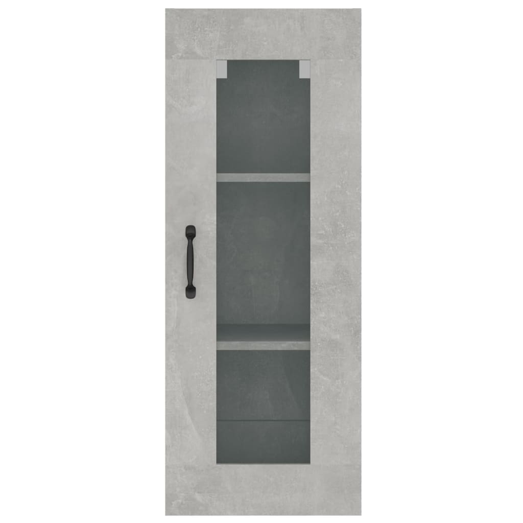 Armadietto Pensile a Parete Grigio Cemento 34,5x34x90 cm - homemem39