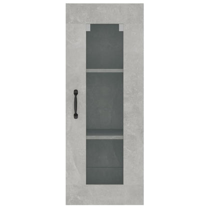 Armadietto Pensile a Parete Grigio Cemento 34,5x34x90 cm - homemem39