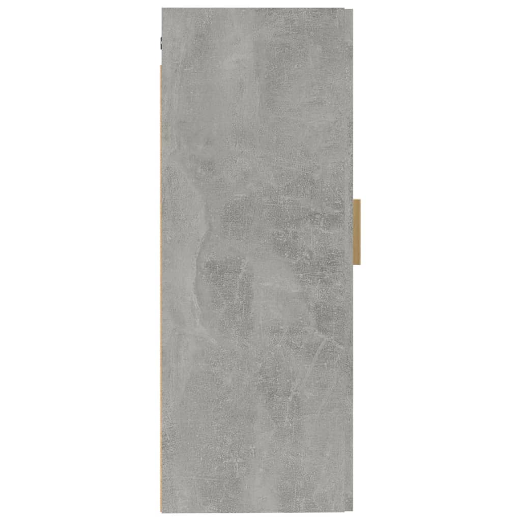 Armadietto a Muro Grigio Cemento 35x34x90 cm Legno Multistrato - homemem39