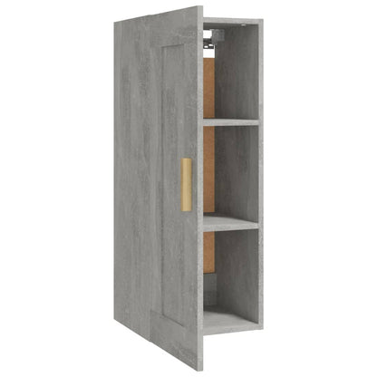 Armadietto a Muro Grigio Cemento 35x34x90 cm Legno Multistrato - homemem39