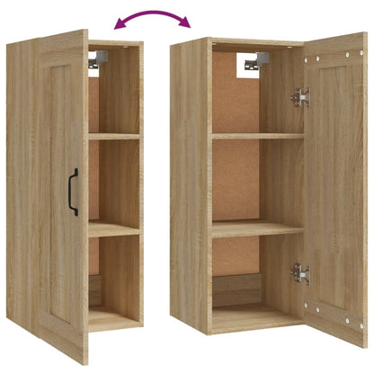 Mobile Pensile Rovere Sonoma 35x34x90 cm in Legno Multistrato - homemem39