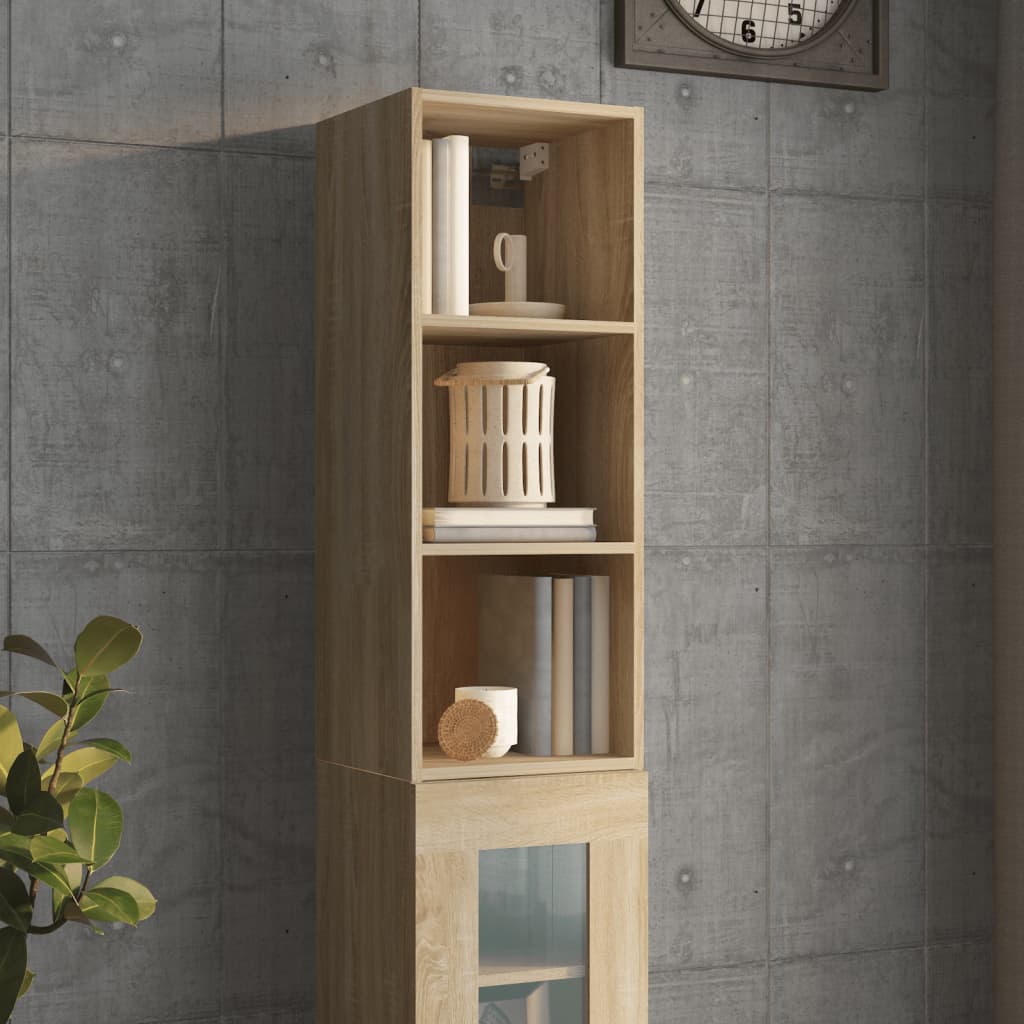 Armadietto Muro Rovere Sonoma 34,5x32,5x90 cm Legno Multistrato - homemem39