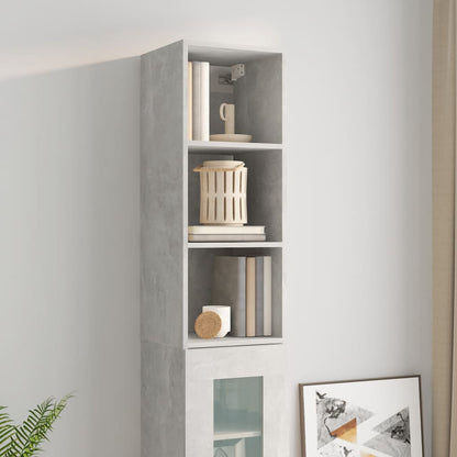 Armadietto Muro Grigio Cemento 34,5x32,5x90cm Legno Multistrato - homemem39