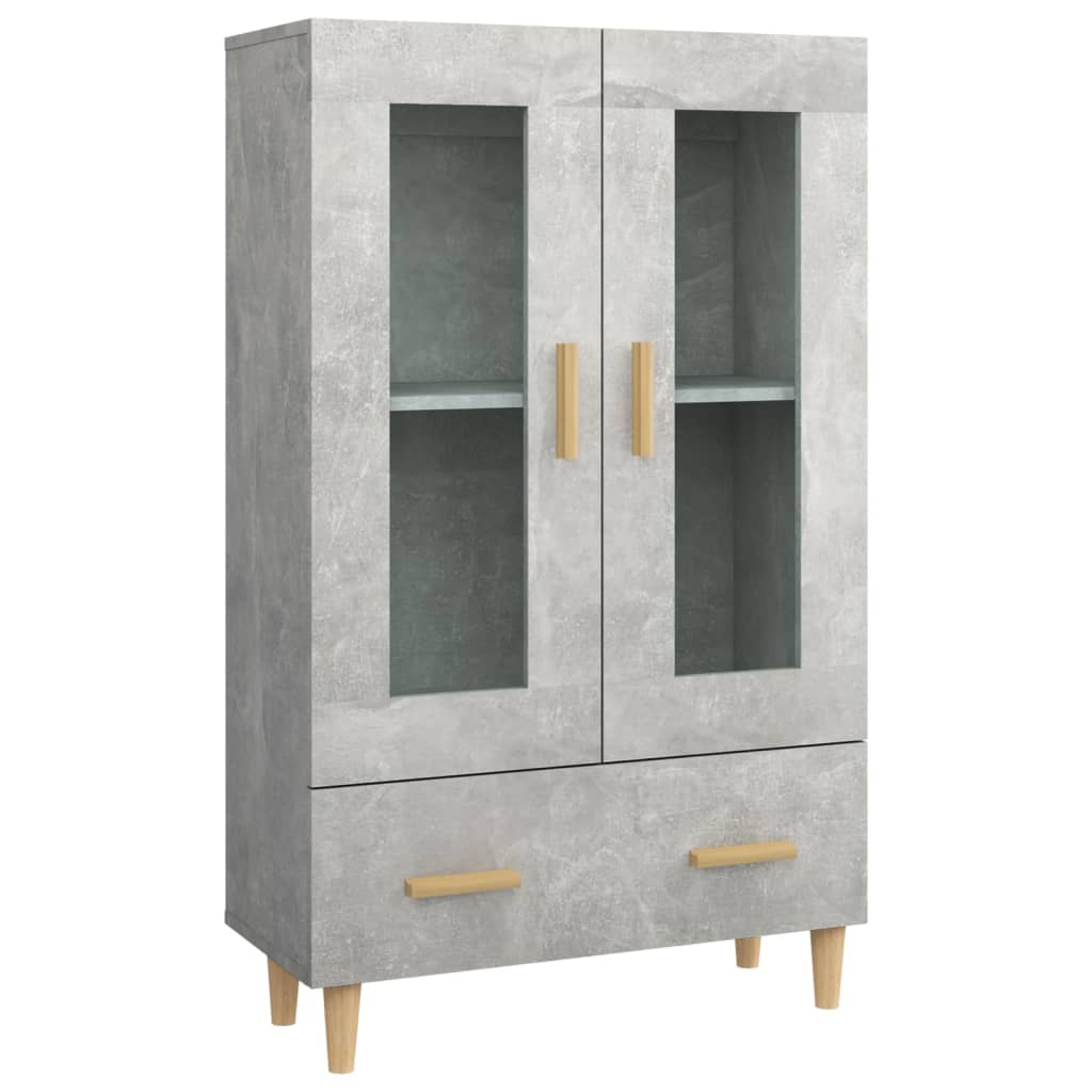 Credenza Grigio Cemento 70x31x115 cm in Legno Multistrato - homemem39