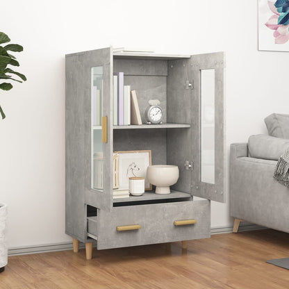 Credenza Grigio Cemento 70x31x115 cm in Legno Multistrato - homemem39