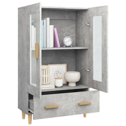 Credenza Grigio Cemento 70x31x115 cm in Legno Multistrato - homemem39