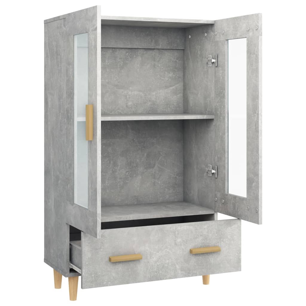 Credenza Grigio Cemento 70x31x115 cm in Legno Multistrato - homemem39