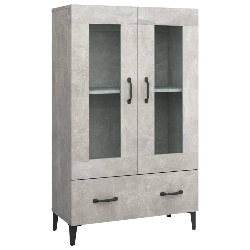 Credenza Grigio Cemento 70x31x115 cm in Legno Multistrato - homemem39