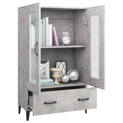 Credenza Grigio Cemento 70x31x115 cm in Legno Multistrato - homemem39