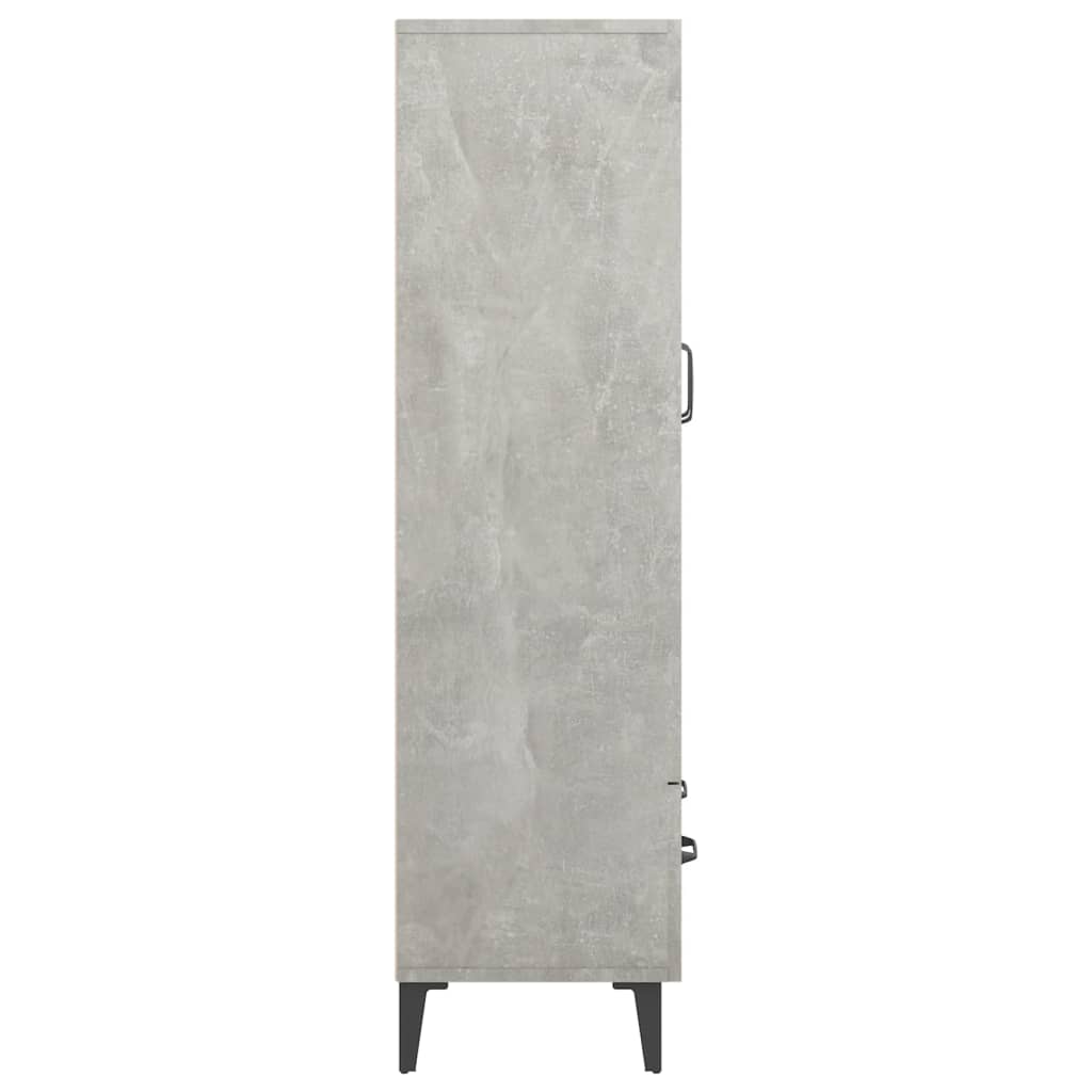 Credenza Grigio Cemento 70x31x115 cm in Legno Multistrato - homemem39