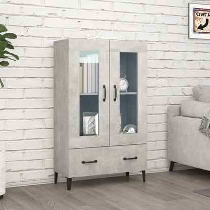 Credenza Grigio Cemento 70x31x115 cm in Legno Multistrato - homemem39