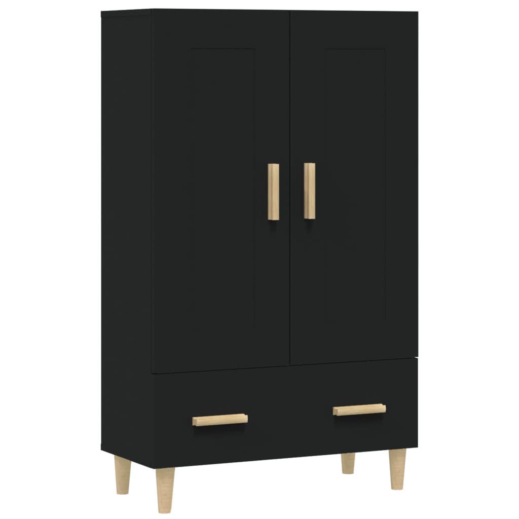 Credenza Nera 70x31x115 cm in Legno Multistrato - homemem39