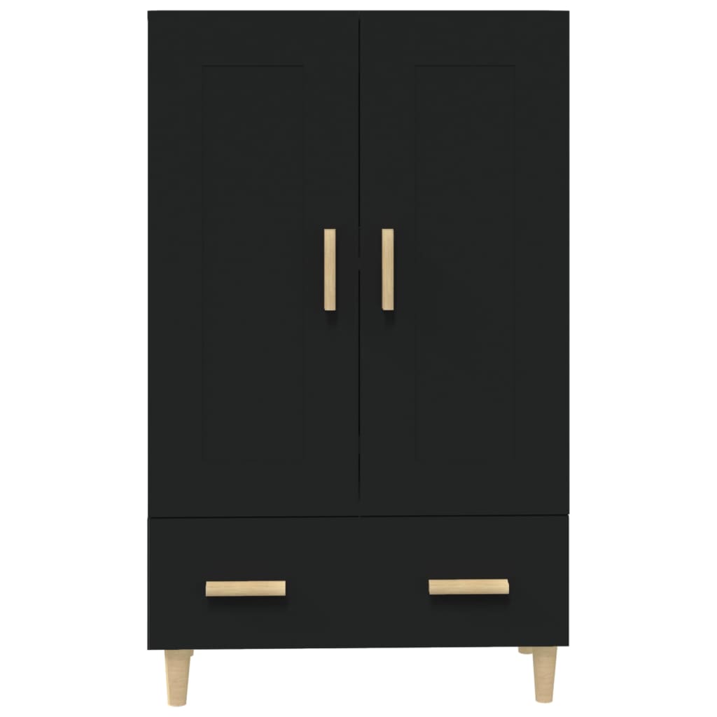 Credenza Nera 70x31x115 cm in Legno Multistrato - homemem39