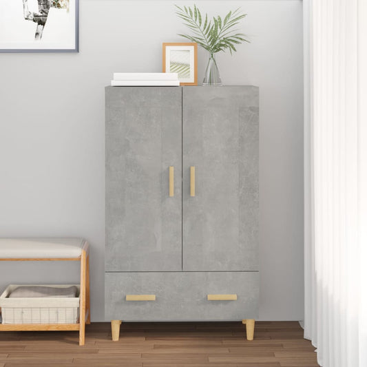 Credenza Grigio Cemento 70x31x115 cm in Legno Multistrato - homemem39