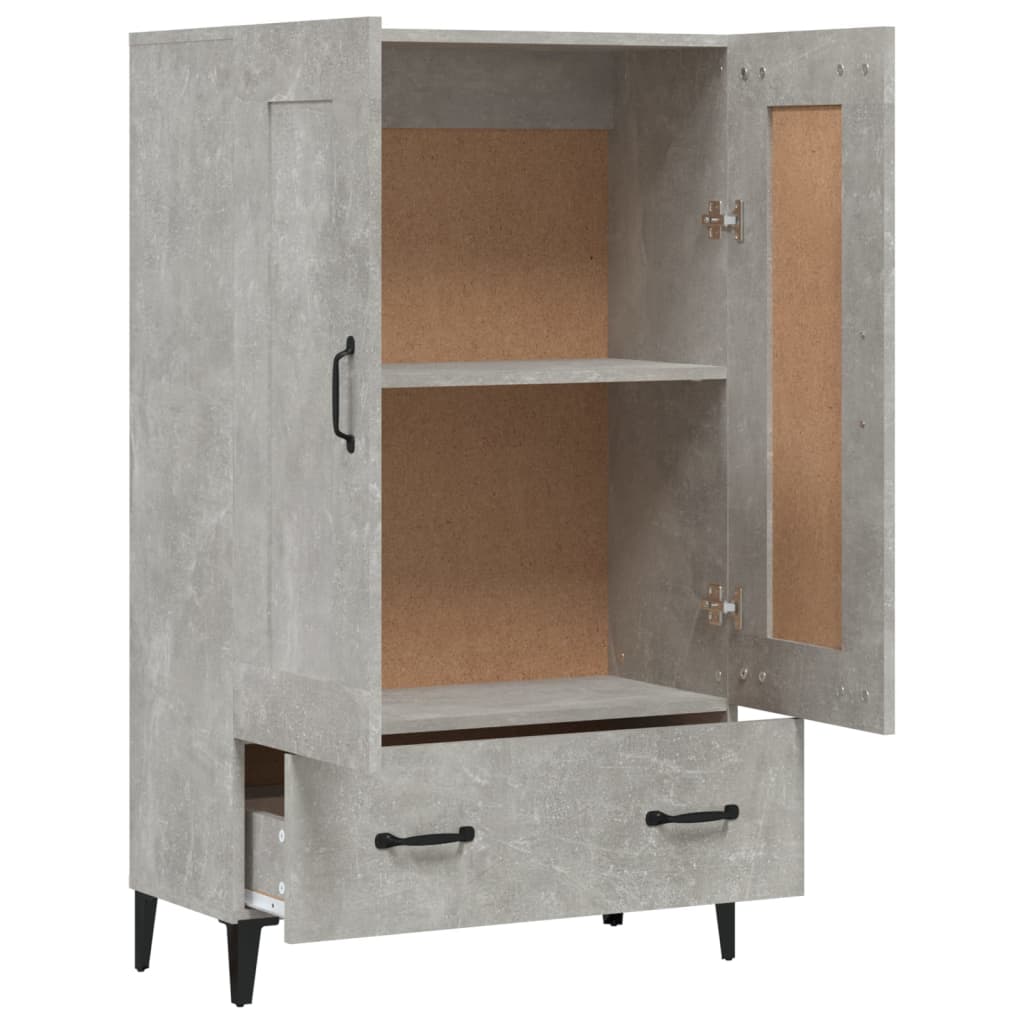 Credenza Grigio Cemento 70x31x115 cm in Legno Multistrato - homemem39