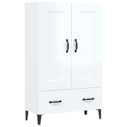 Credenza Bianco Lucido 70x31x115 cm in Legno Multistrato - homemem39