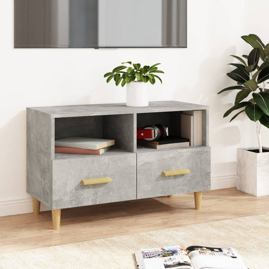 Mobile per TV Grigio Cemento 80x36x50 cm Legno Multistrato - homemem39