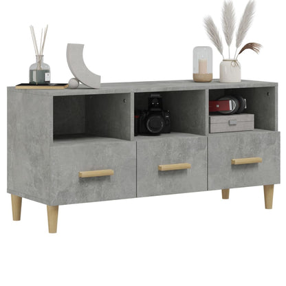 Mobile Porta TV Grigio Cemento 102x36x50cm in Legno Multistrato - homemem39