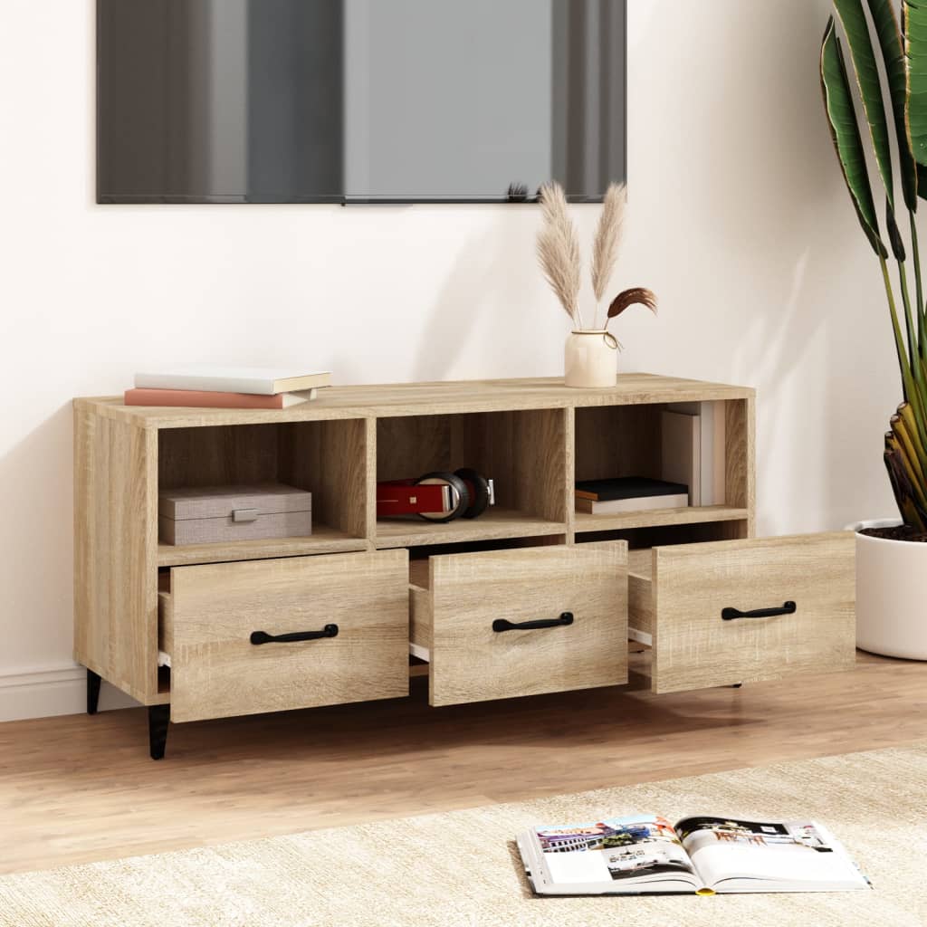 Mobile Porta TV Rovere Sonoma 102x35x50 cm Legno Multistrato - homemem39