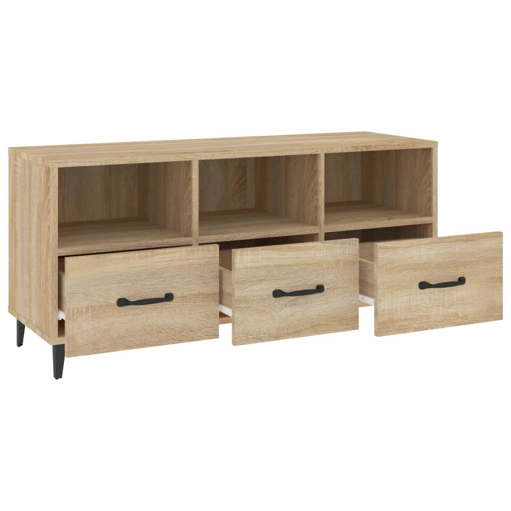 Mobile Porta TV Rovere Sonoma 102x35x50 cm Legno Multistrato - homemem39