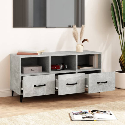 Mobile Porta TV Grigio Cemento 102x35x50 cm Legno Multistrato - homemem39