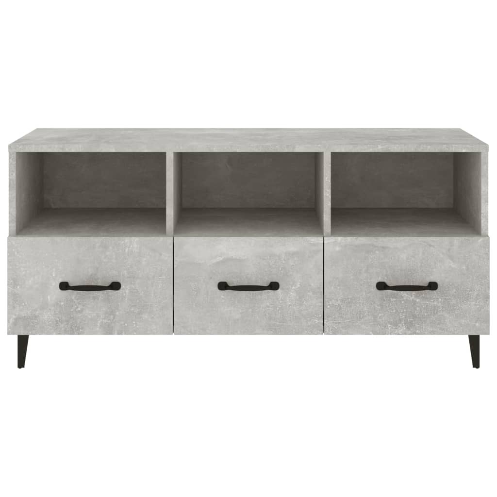 Mobile Porta TV Grigio Cemento 102x35x50 cm Legno Multistrato - homemem39