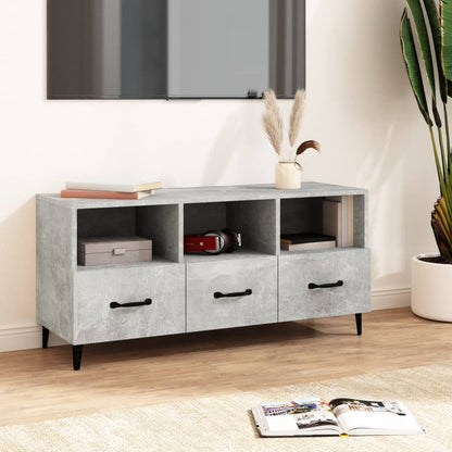 Mobile Porta TV Grigio Cemento 102x35x50 cm Legno Multistrato - homemem39