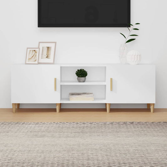 Mobile Porta TV Bianco 150x30x50 cm in Legno Multistrato - homemem39