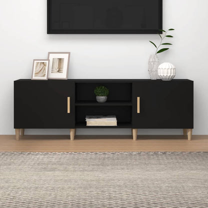 Mobile Porta TV Nero 150x30x50 cm in Legno Multistrato - homemem39