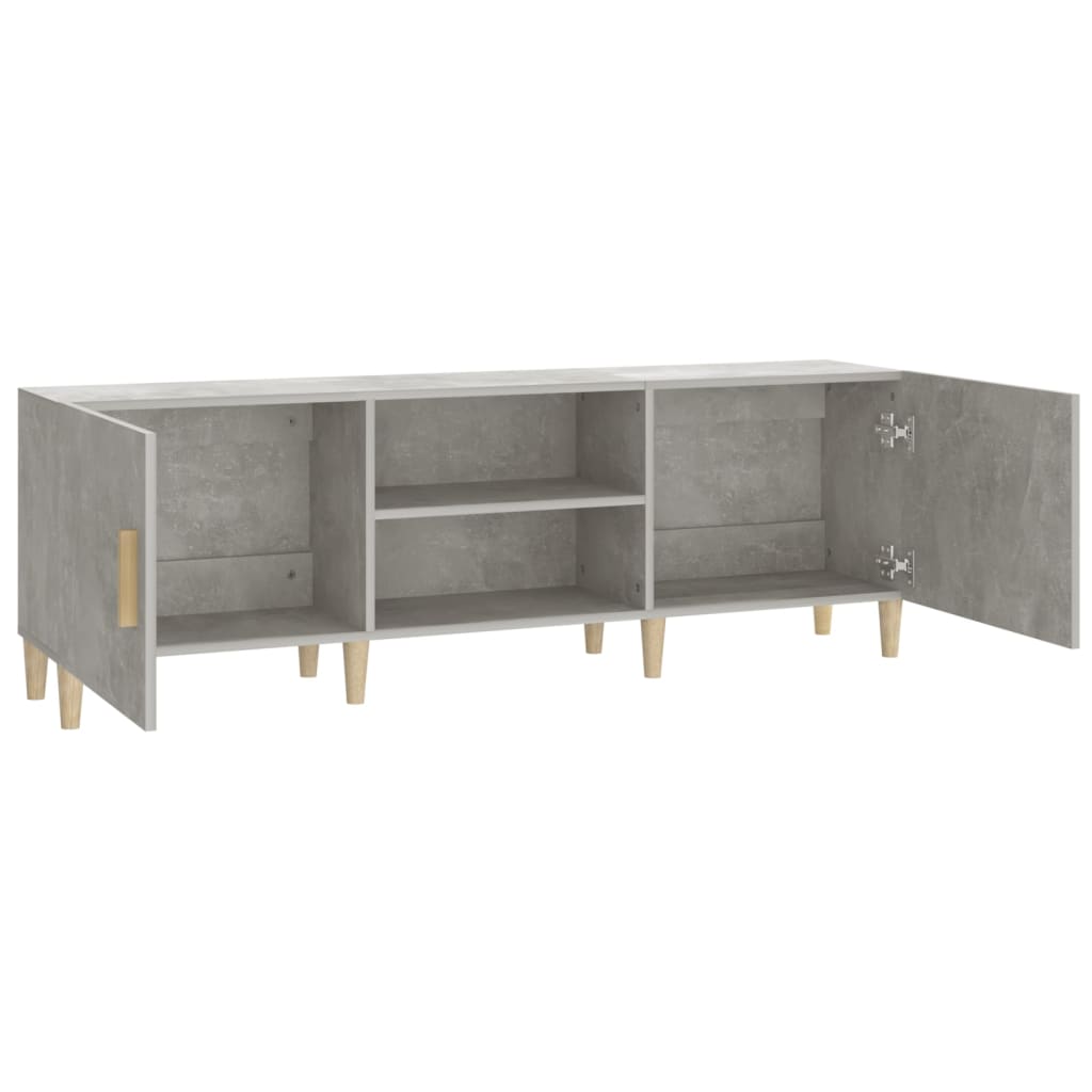 Mobile Porta TV Grigio Cemento 150x30x50cm in Legno Multistrato - homemem39