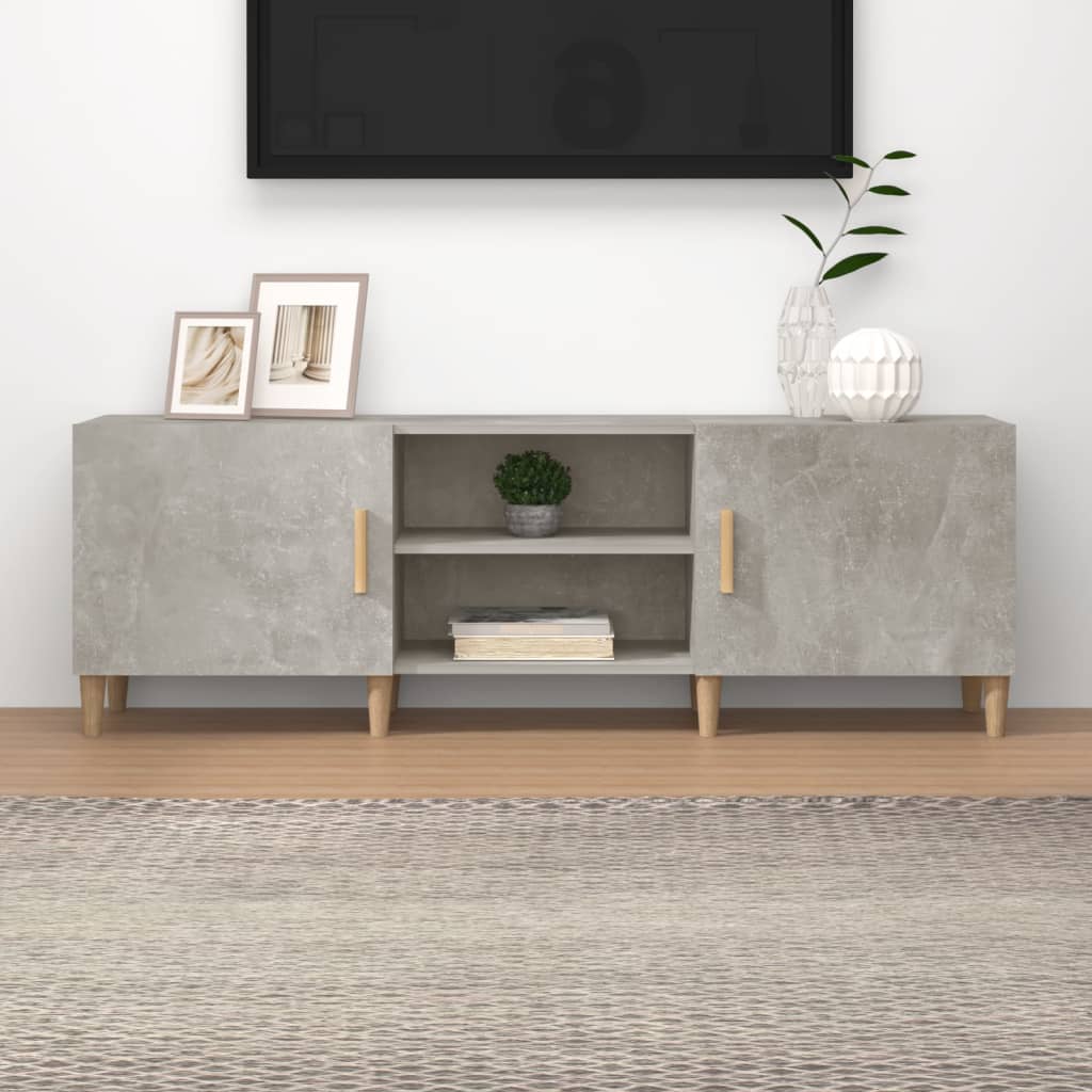 Mobile Porta TV Grigio Cemento 150x30x50cm in Legno Multistrato - homemem39