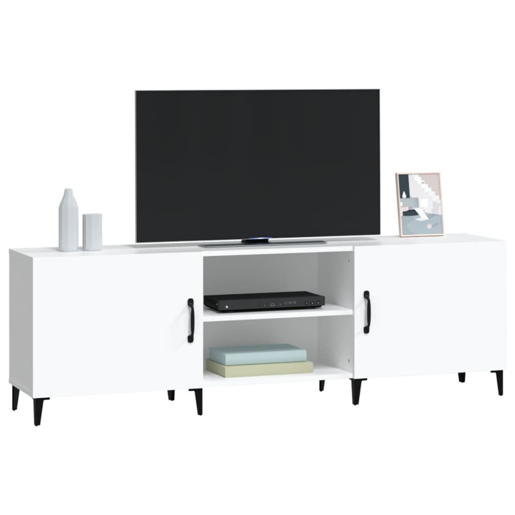 Mobile Porta TV Bianco 150x30x50 cm in Legno Multistrato - homemem39