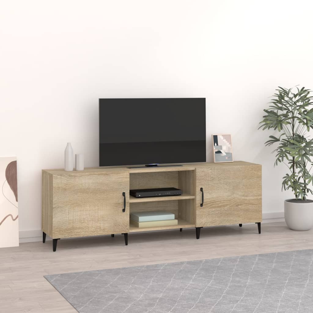 Mobile Porta TV Rovere Sonoma 150x30x50 cm Legno Multistrato - homemem39