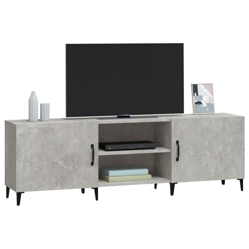 Mobile Porta TV Grigio Cemento 150x30x50cm in Legno Multistrato - homemem39