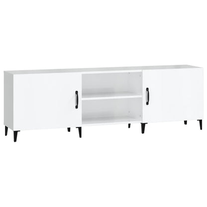 Mobile Porta TV Bianco Lucido 150x30x50 cm in Legno Multistrato - homemem39