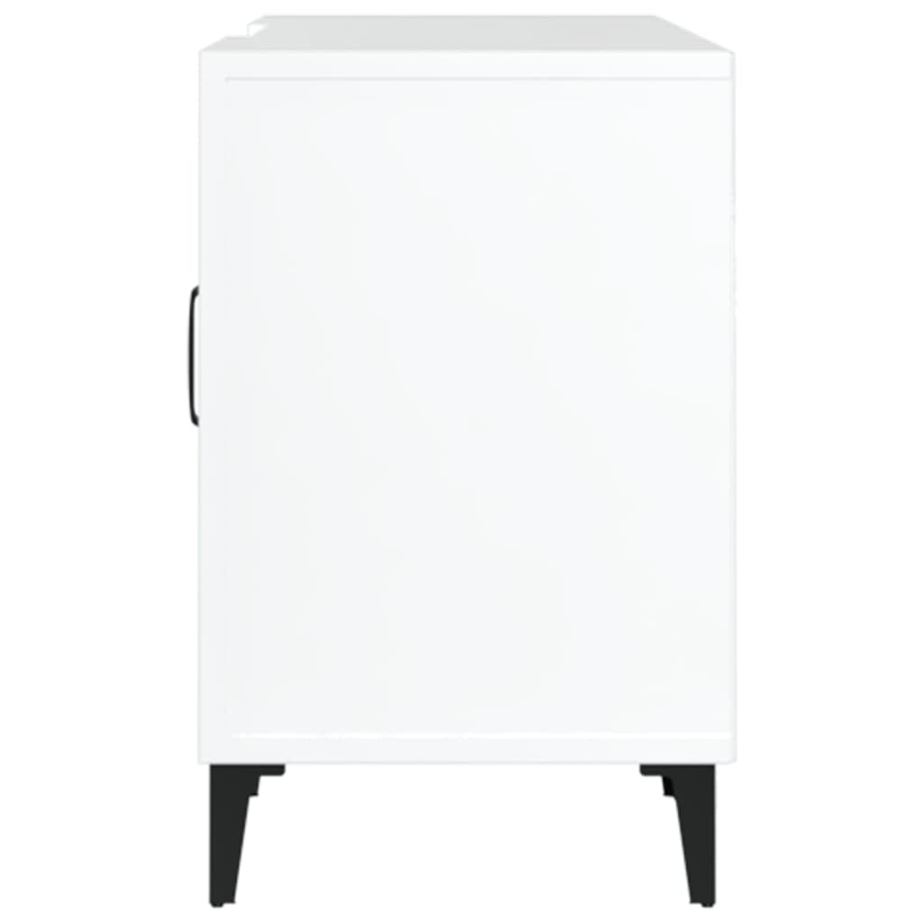 Mobile Porta TV Bianco Lucido 150x30x50 cm in Legno Multistrato - homemem39