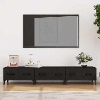 Mobile Porta TV Nero 150x34,5x30 cm in Legno Multistrato - homemem39