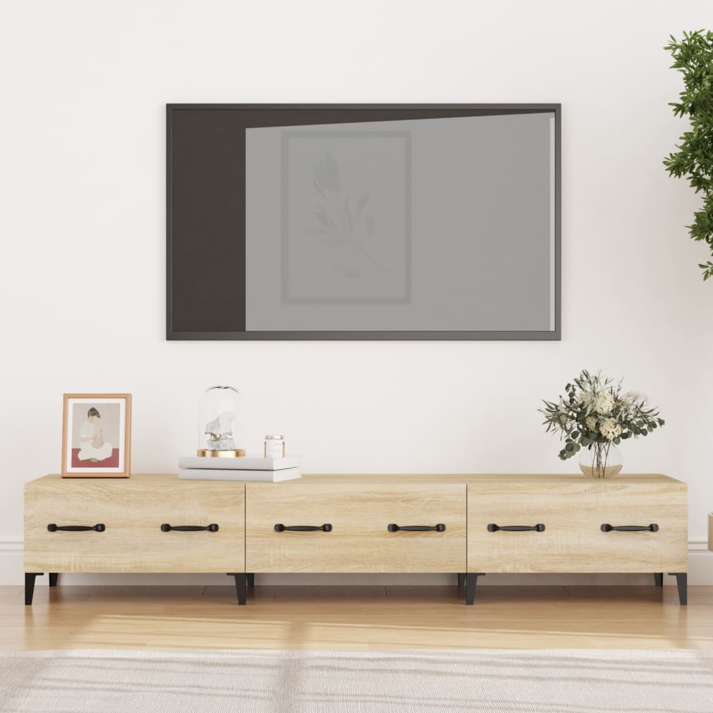 Mobile Porta TV Rovere Sonoma 150x34,5x30 cm Legno Multistrato - homemem39