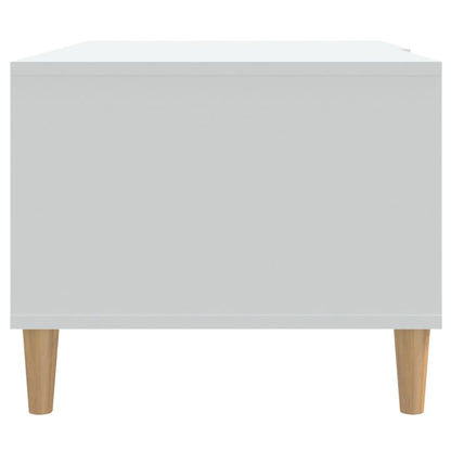 Tavolino da Salotto Bianco 89,5x50x40 cm in Legno Multistrato - homemem39