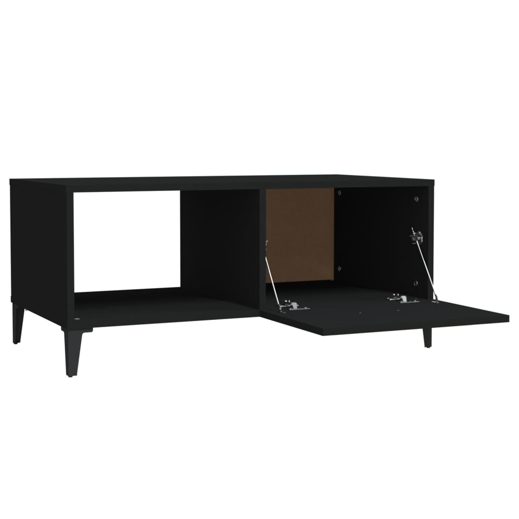 Tavolino da Salotto Nero 90x50x40 cm in Legno Multistrato - homemem39