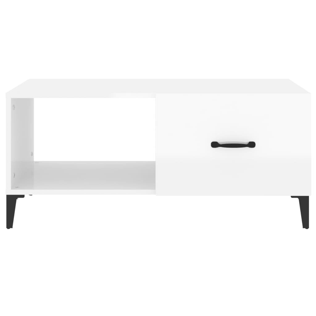 vidaXL Tavolino da Salotto Bianco Lucido 90x50x40 cm Legno Multistrato - homemem39