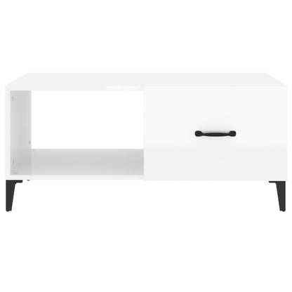 vidaXL Tavolino da Salotto Bianco Lucido 90x50x40 cm Legno Multistrato - homemem39