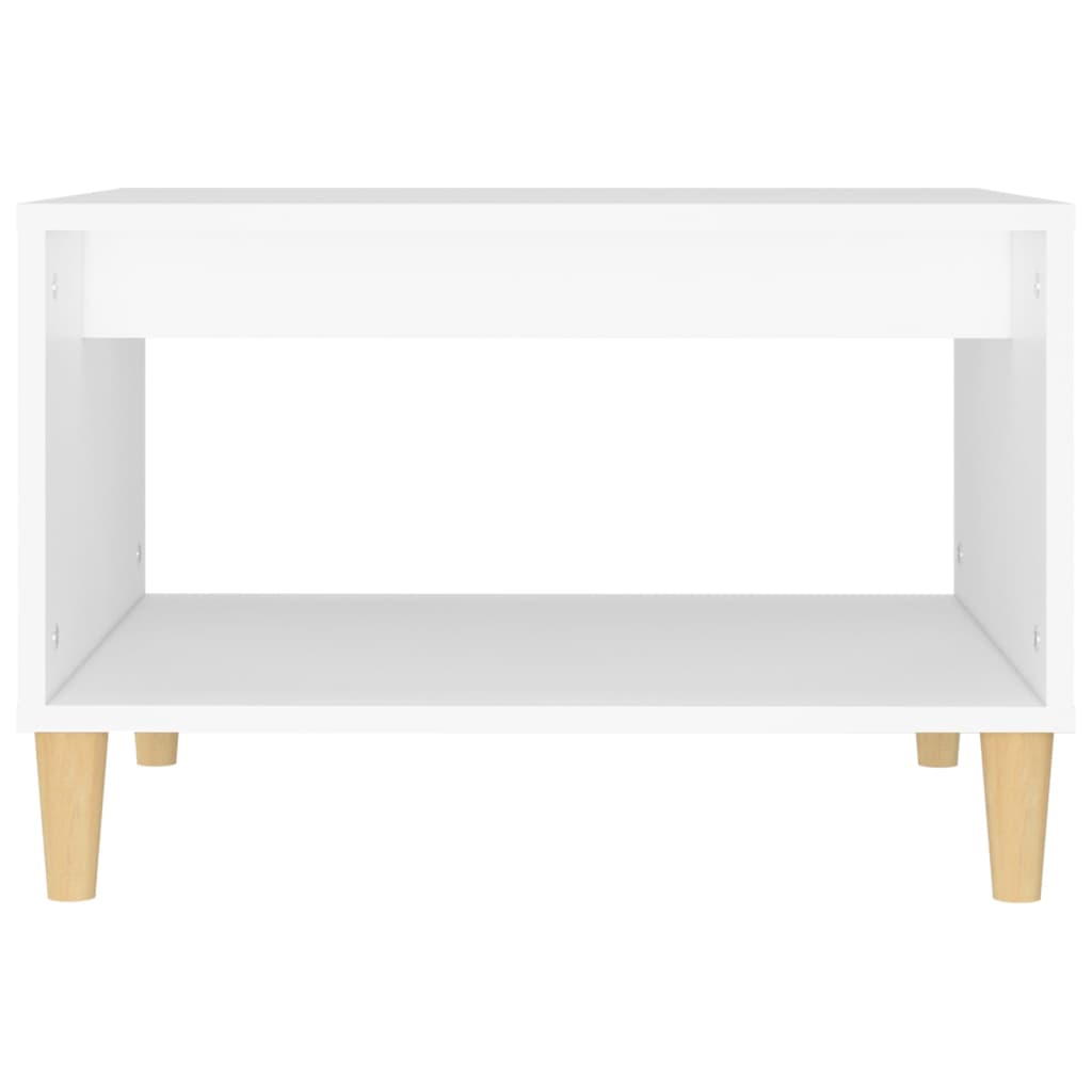 Tavolino da Salotto Bianco 60x40x50 cm in Legno Multistrato - homemem39