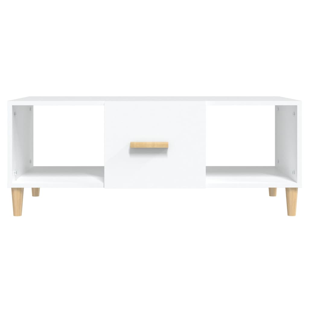 Tavolino da Salotto Bianco 102x50x40 cm in Legno Multistrato - homemem39