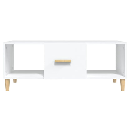 Tavolino da Salotto Bianco 102x50x40 cm in Legno Multistrato - homemem39