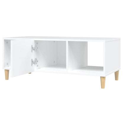 Tavolino da Salotto Bianco 102x50x40 cm in Legno Multistrato - homemem39