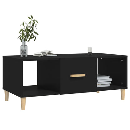 Tavolino da Salotto Nero 102x50x40 cm in Legno Multistrato - homemem39