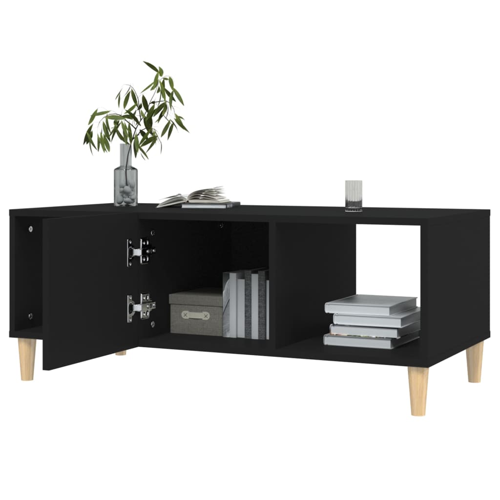 Tavolino da Salotto Nero 102x50x40 cm in Legno Multistrato - homemem39