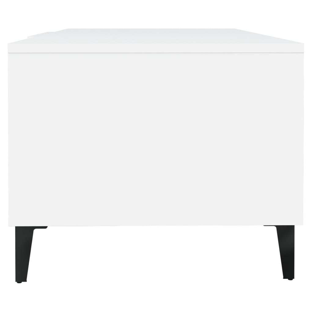 Tavolino da Salotto Bianco 102x50x40 cm in Legno Multistrato - homemem39